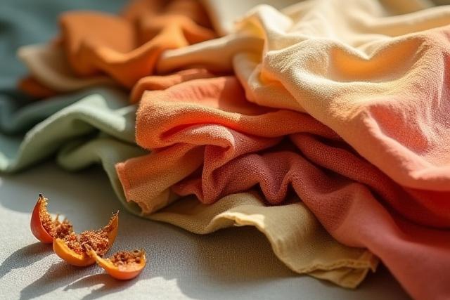Pile of colorful, naturally dyed fabrics